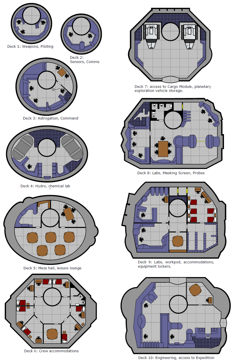 Explorer-Class Heavy Scout  Deck Plans