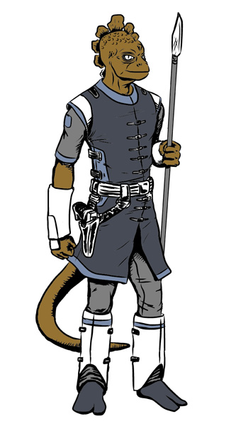 Drawing of a Saurian (unfinished)
